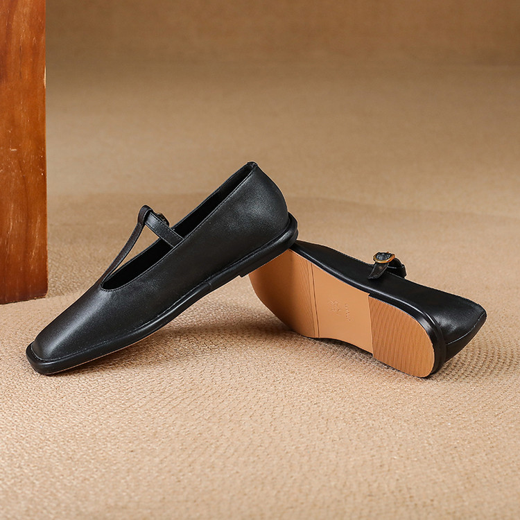 Black Mary Jane Flats