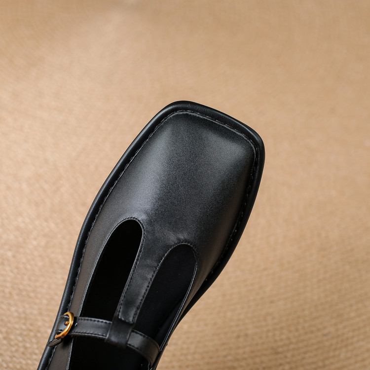 Black Mary Jane Flats