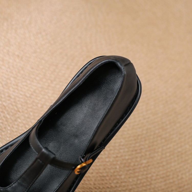 Black Mary Jane Flats