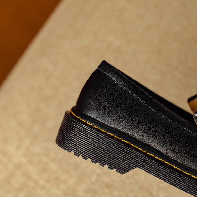 Black Leopard Loafer