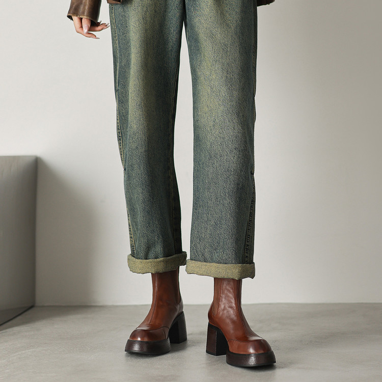 Brown Platform Boots