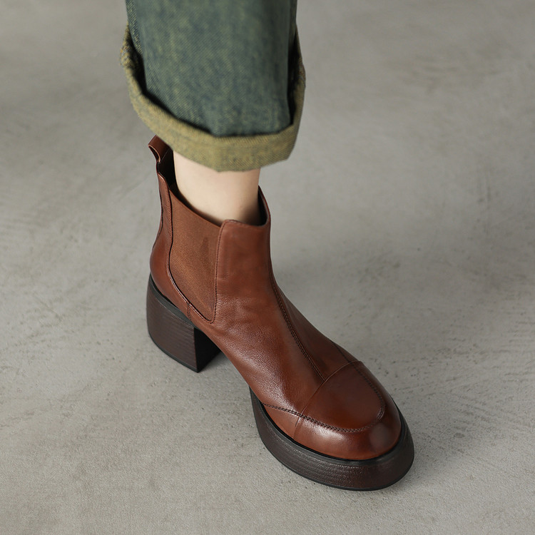 Brown Platform Boots