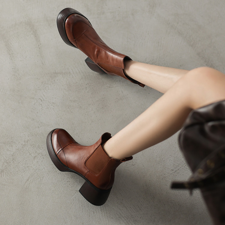 Brown Platform Boots