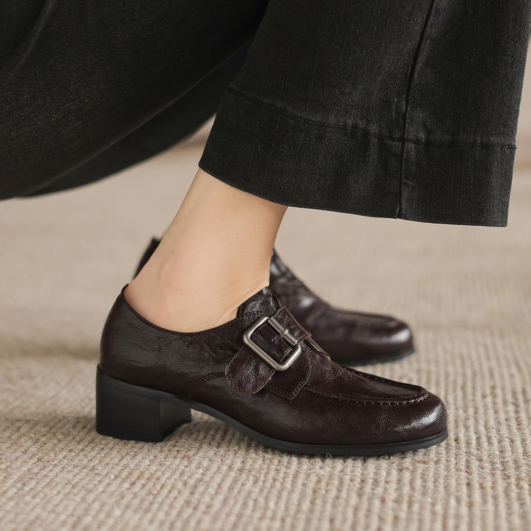 Dark brown Buckle loafer