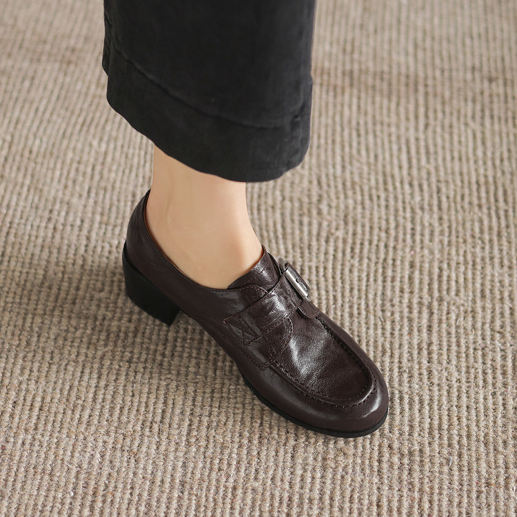 Dark brown Buckle loafer