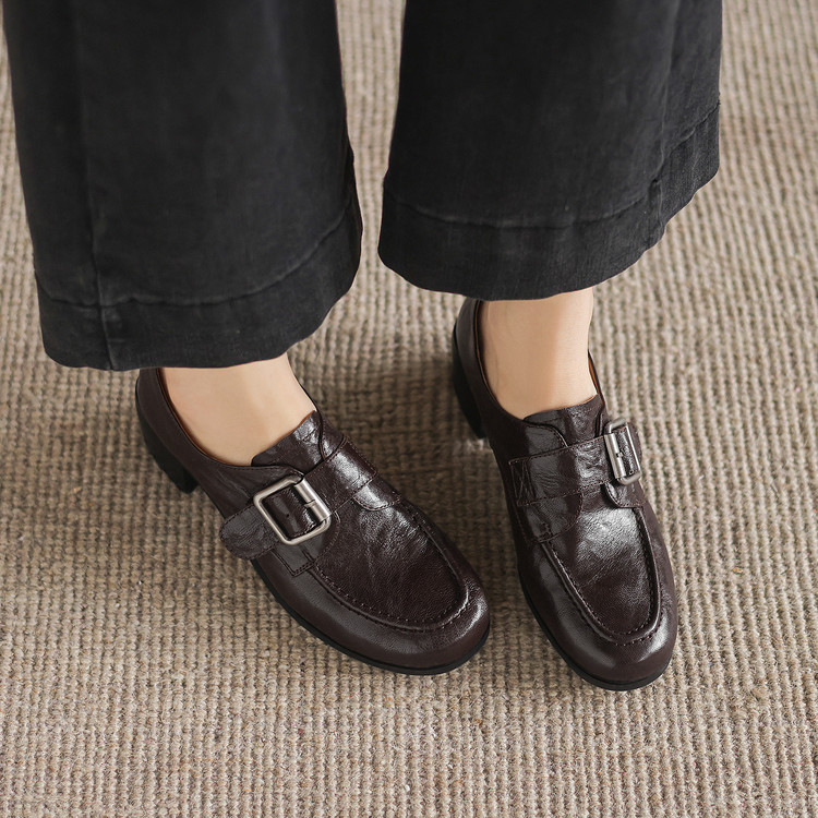 Dark brown Buckle loafer