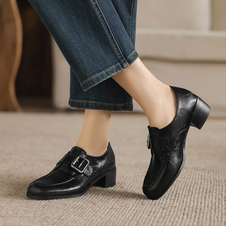 Black Buckle loafer