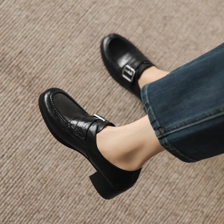Black Buckle loafer