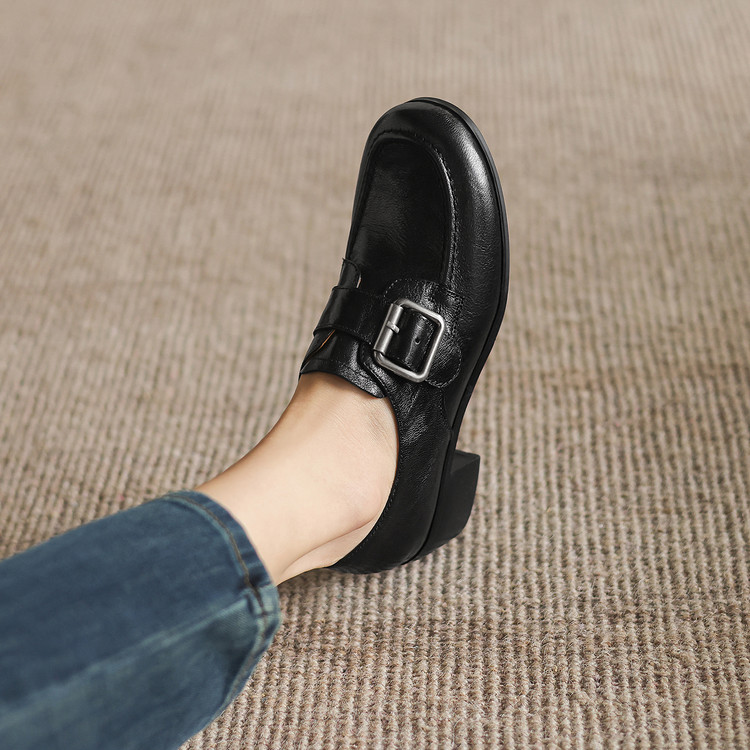 Black Buckle loafer