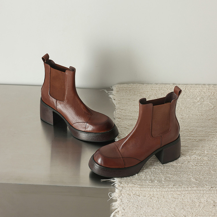 Brown Platform Boots