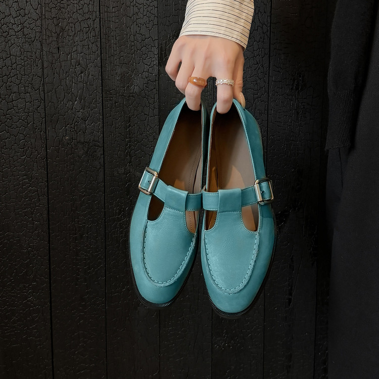 Teal Buckle Loafer