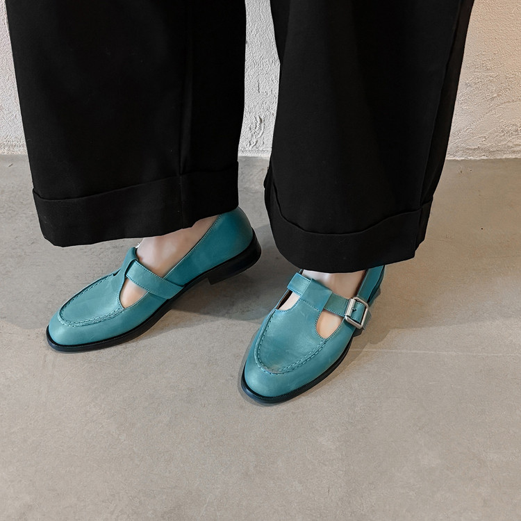 Teal Buckle Loafer