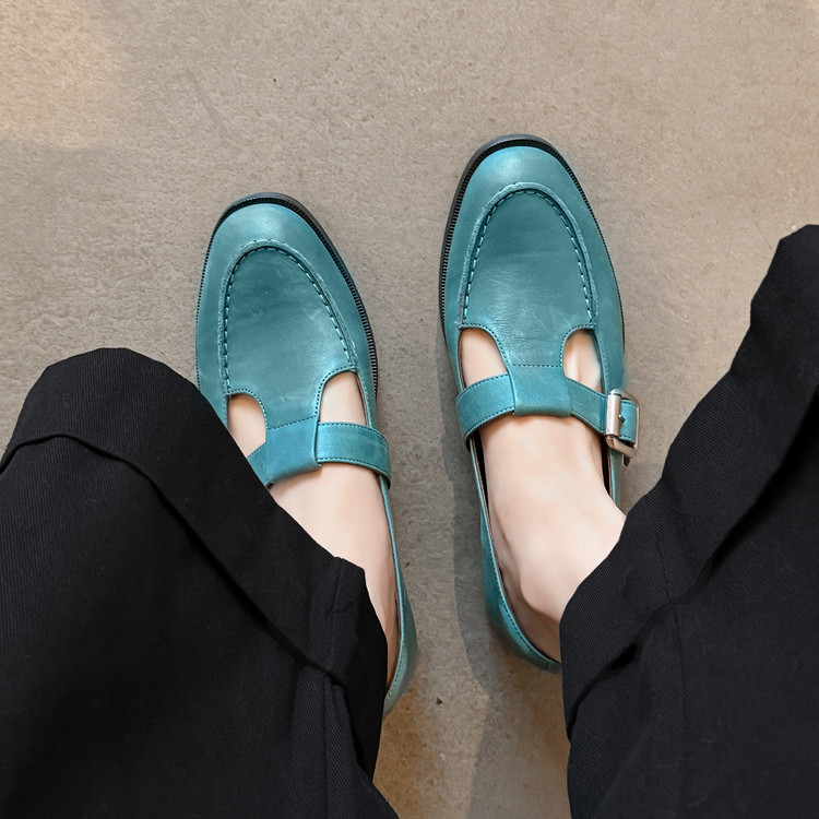 Teal Buckle Loafer