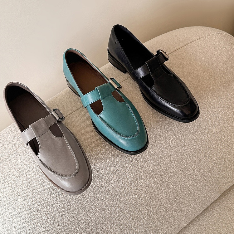 Teal Buckle Loafer