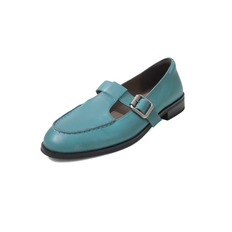Teal Buckle Loafer