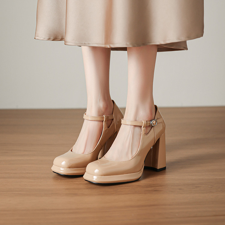 Nude Platform Heels