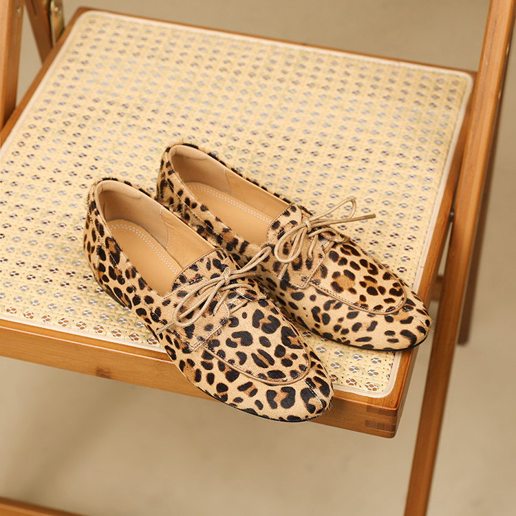 Pony Hair Leopard Loafers