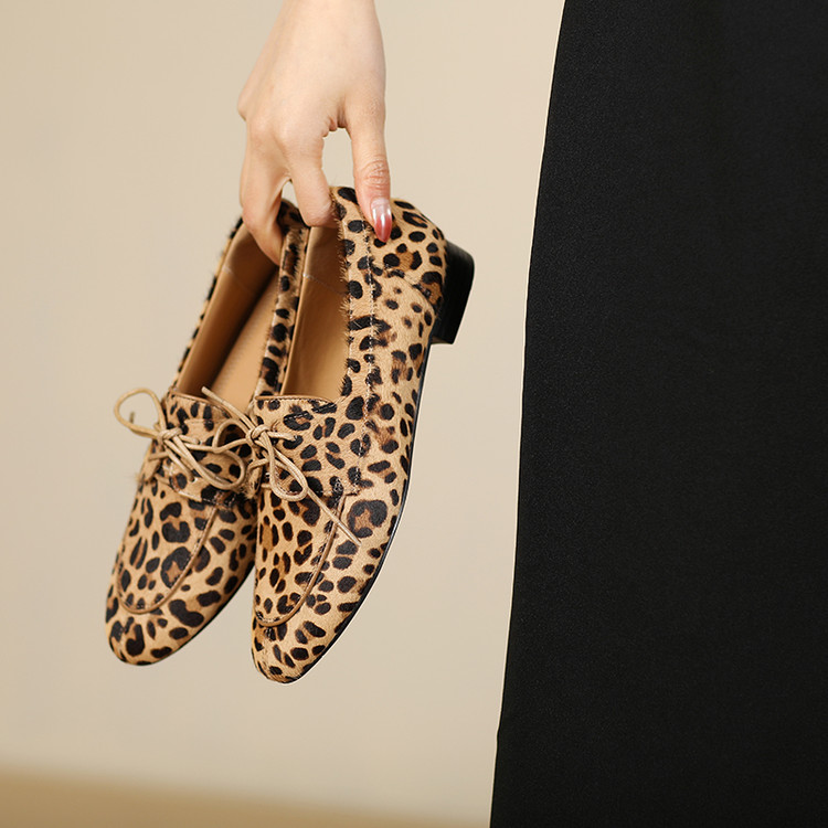 Pony Hair Leopard Loafers