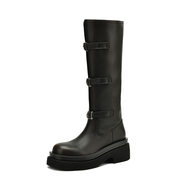 Black High-knee boots