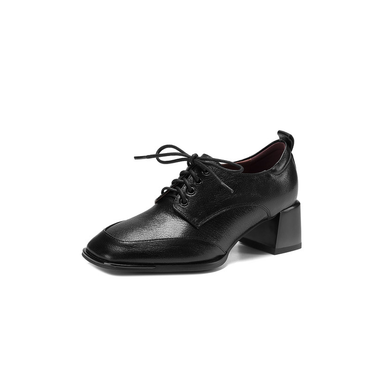 Lace-up Black Loafers