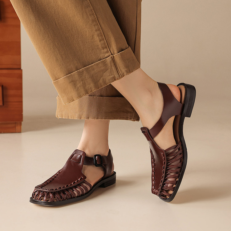 Chocolate Woven Sandals