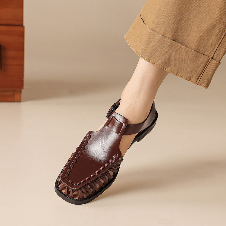 Chocolate Woven Sandals