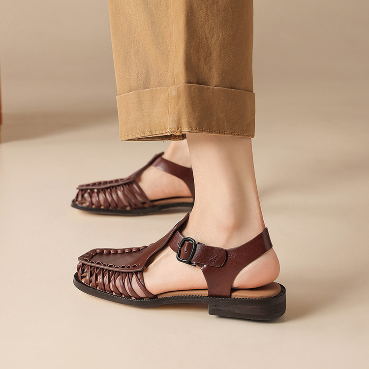 Chocolate Woven Sandals