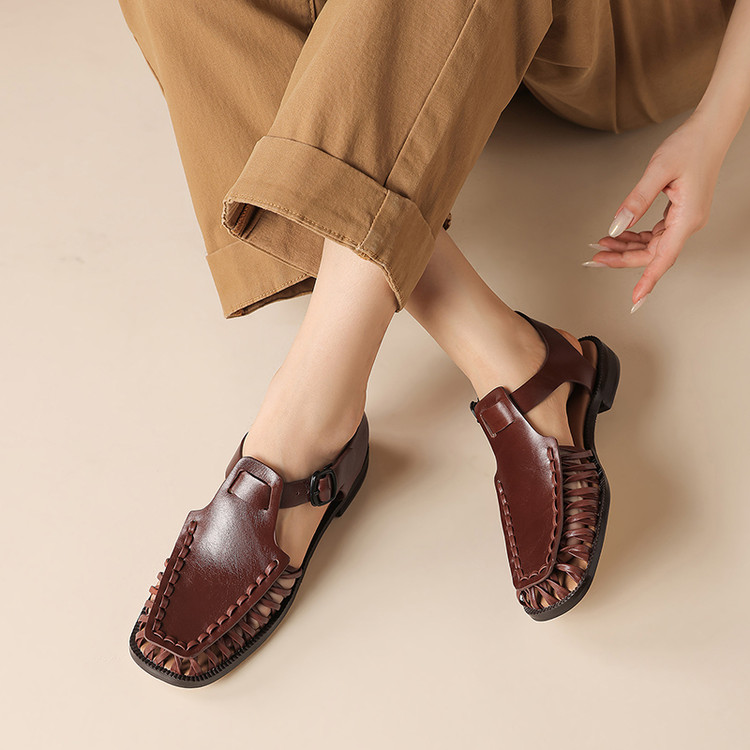 Chocolate Woven Sandals