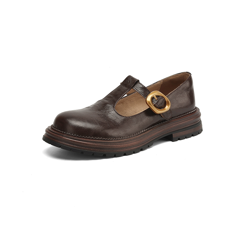 T-bar brown Loafers