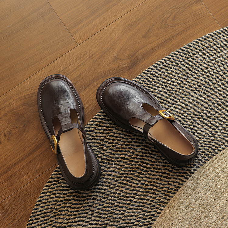 T-bar brown Loafers
