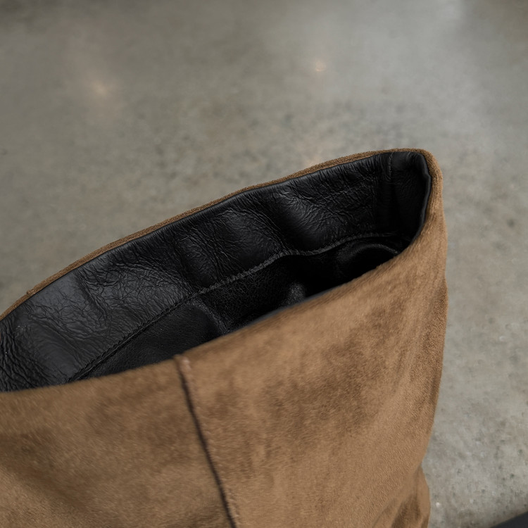Lace-up suede boots