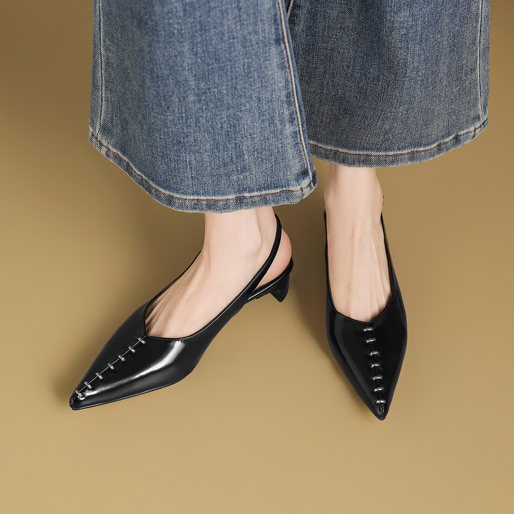 Slingback Black Heels