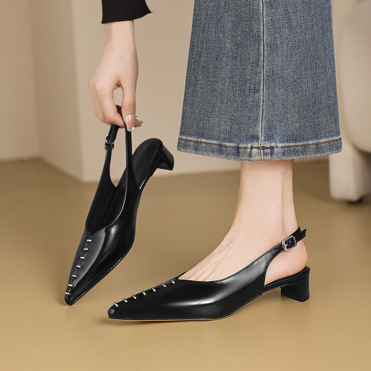 Slingback Black Heels