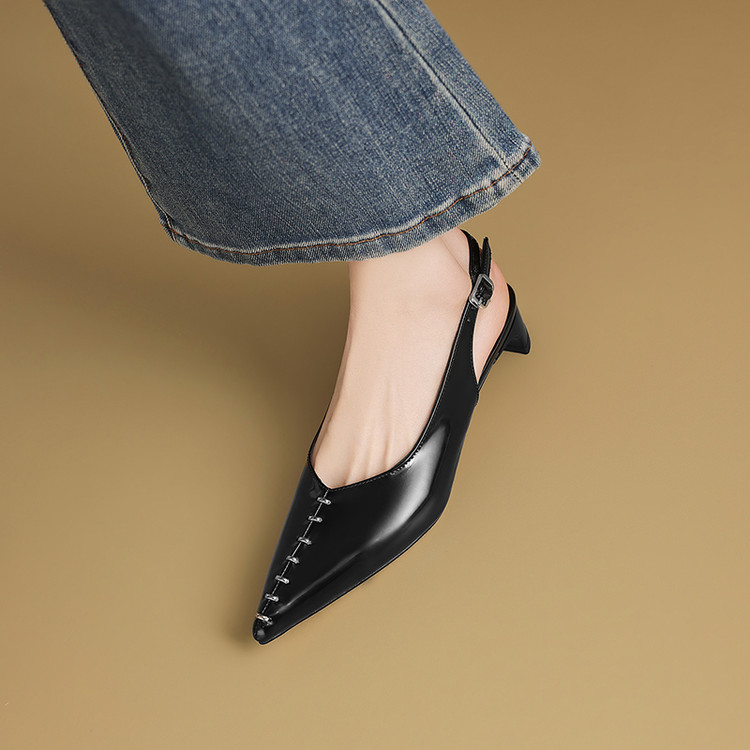 Slingback Black Heels