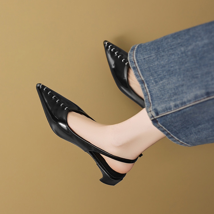 Slingback Black Heels