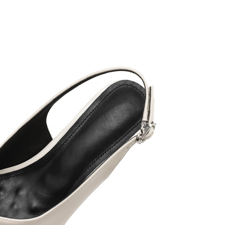 White Slingback Heels