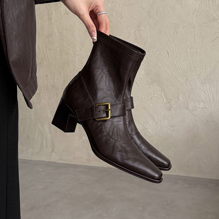 Dark Brown Ankle Boots