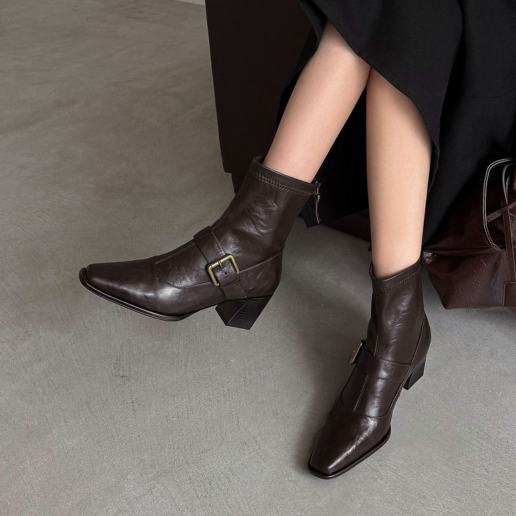 Dark Brown Ankle Boots
