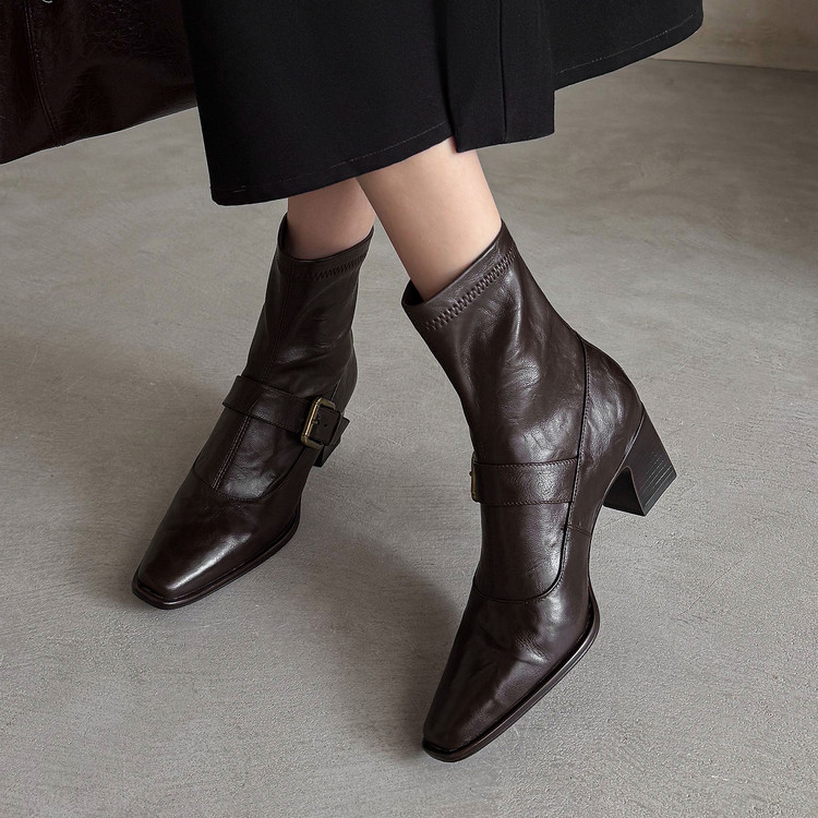 Dark Brown Ankle Boots