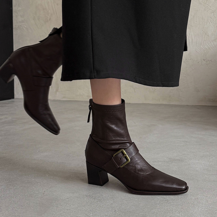 Dark Brown Ankle Boots