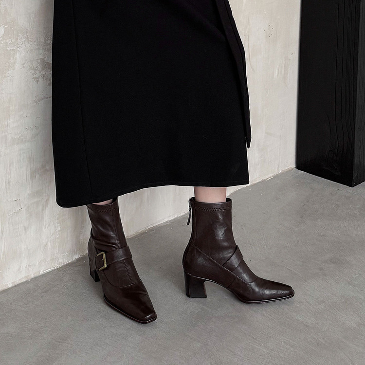 Dark Brown Ankle Boots