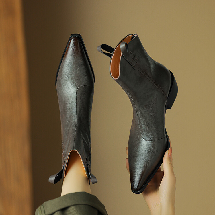 Dark Grey Western Boots