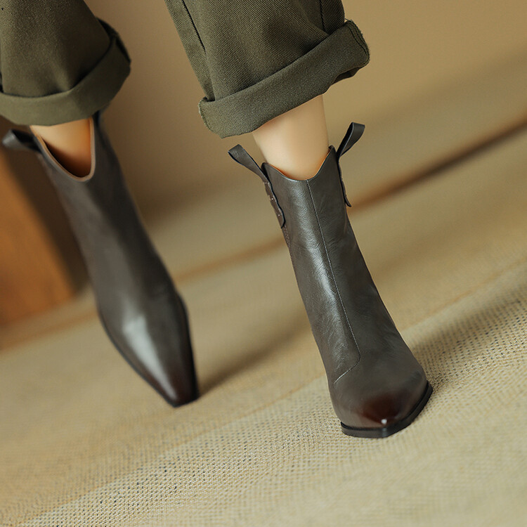 Dark Grey Western Boots