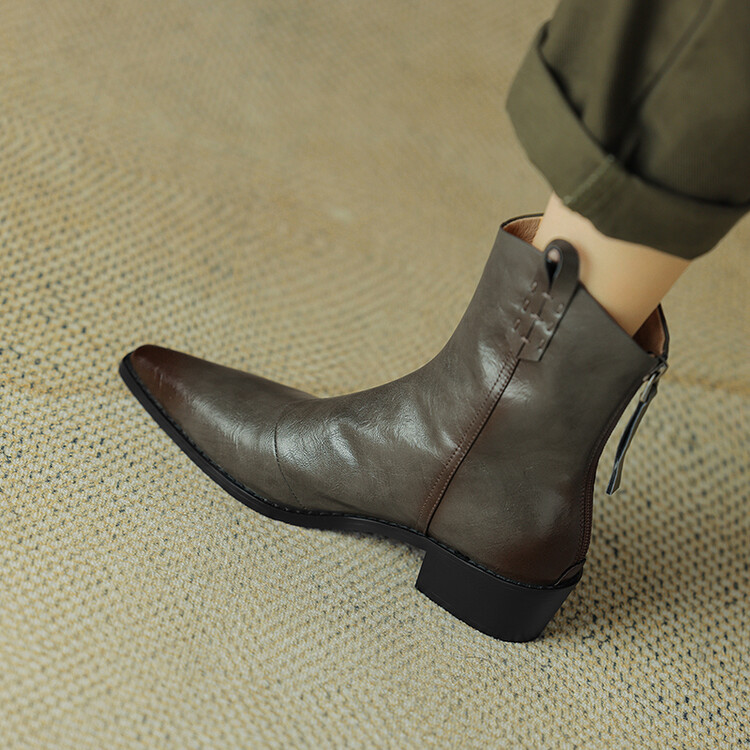 Dark Grey Western Boots