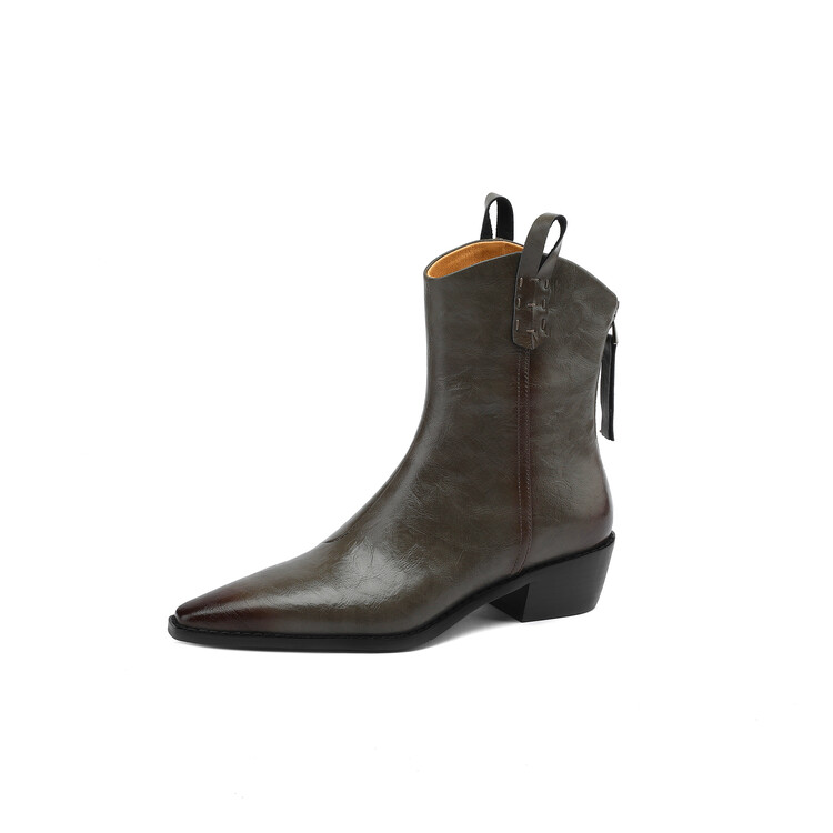 Dark Grey Western Boots