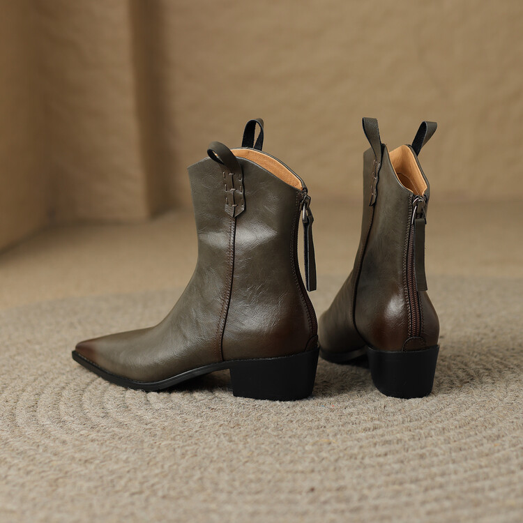 Dark Grey Western Boots
