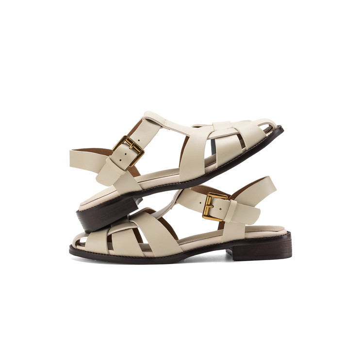 Beige Fisherman Sandals