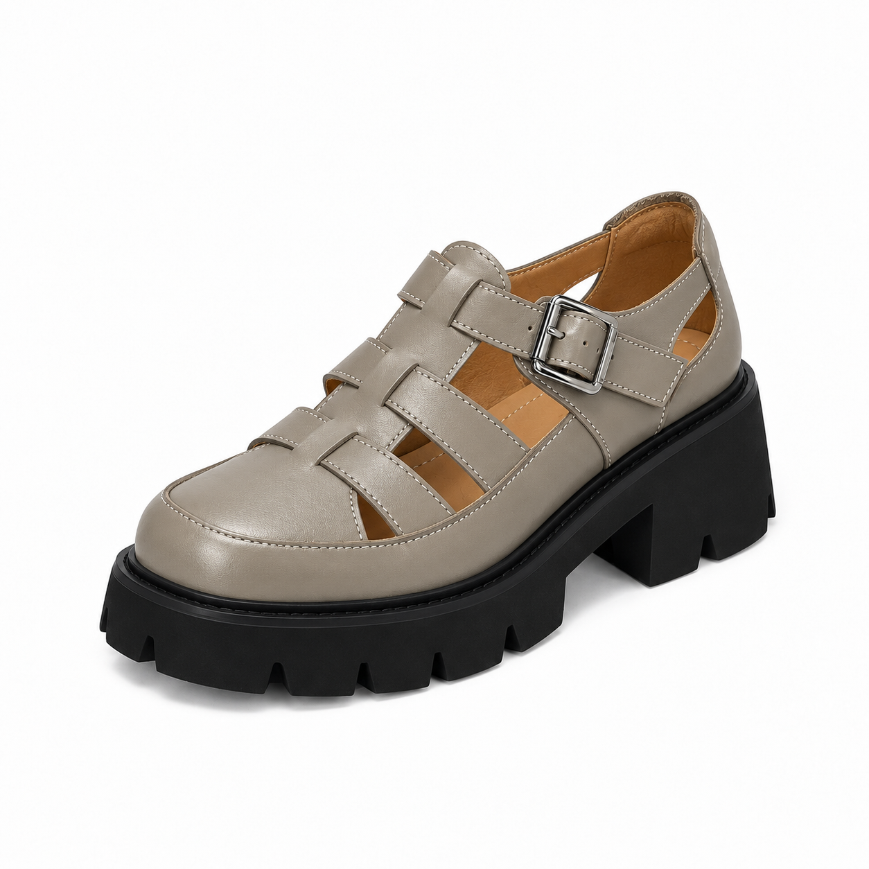 Muted olive taupe fisherman sandal